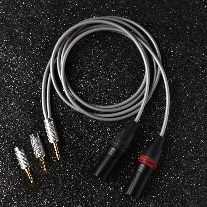 4.4 3.5 2.5mm male to dual 3 pin xlr balanced for zx300a nw wm1A hiby fiio lriver Microphones Speake
