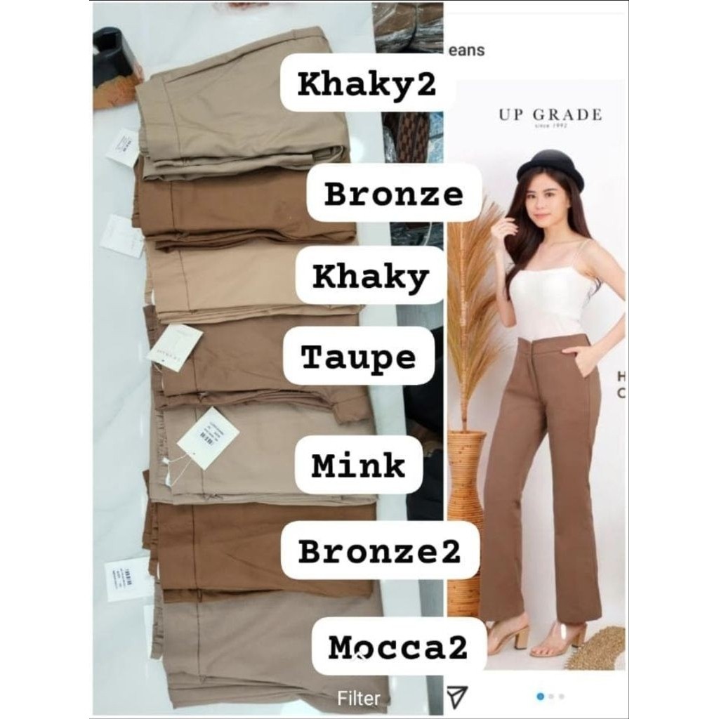 PROMO Terlaris Celana UPGRADE Highwaist HW Cutbray Katun Stretch Premium/ Cutbray Upgrade/ Upgrade C