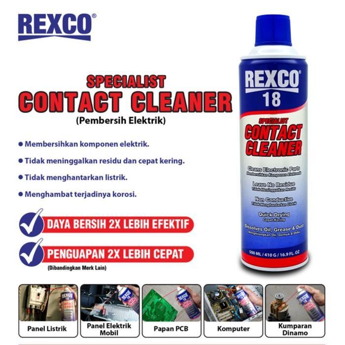 Rexco18 Contact Cleaner 220ml Spray Pembersih Elektrik 220 ml Rexco 18