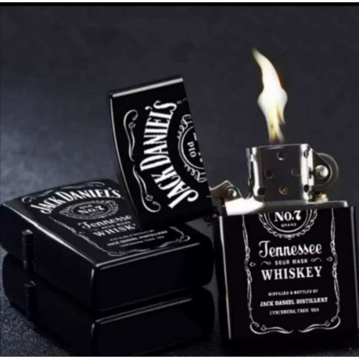 Vapa Zipp.  .KOREK API ANTIK SUMBU MOTIF JACK`DANIELS  BLACK