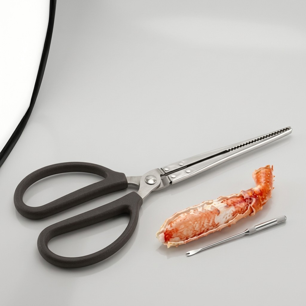 Penjepit Kepiting TaffHOME 38cm Gunting Capit Belut Ikan Laut Seafood Stainless Gagang Panjang Murah