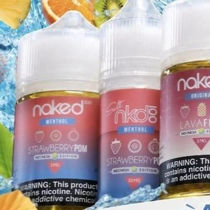 Naked 100 Strawberry Pom Menthol Salt Nic 30mL by Naked100 - Liquid Naked