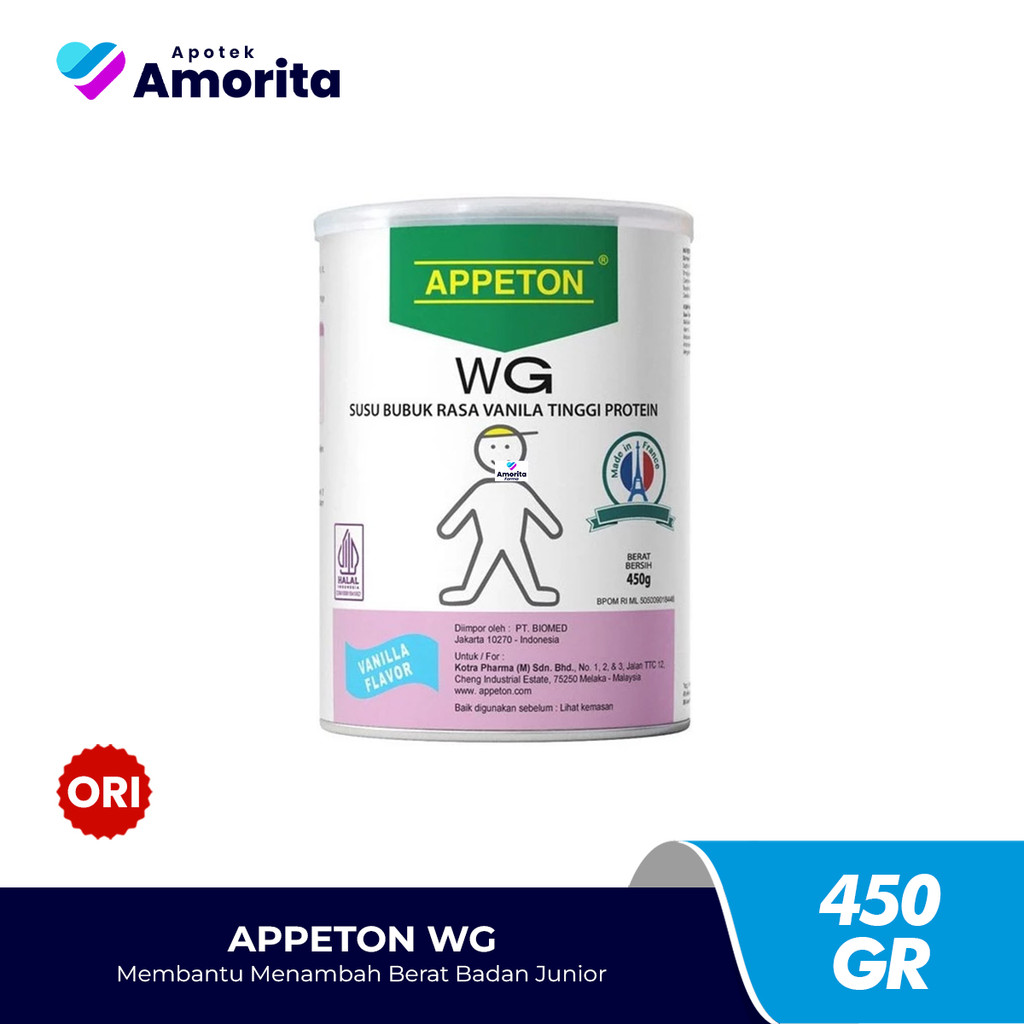 Appeton Weight Gain Anak Vanila 450 gr - Susu Penggemuk Badan