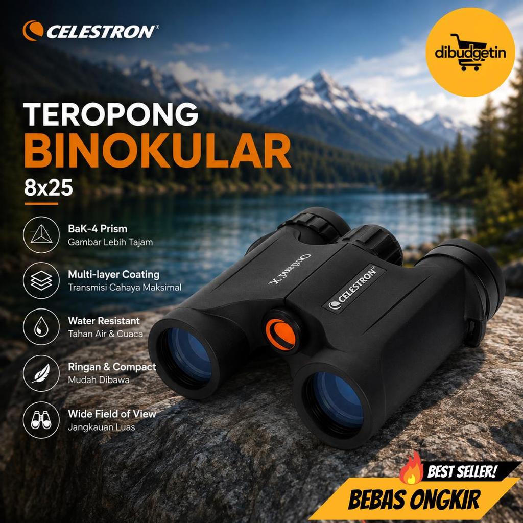 CELESTRON Teropong Binokular Telescope Outdoor Waterproof 8x25 - Outland X