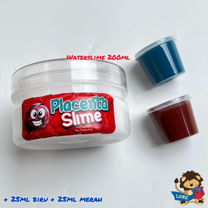 TERLARISPlacenta Slime By Lionz.idn 200 ML - Mainan Water Slime Organ Slime - 200ml + 2 cup 25ml