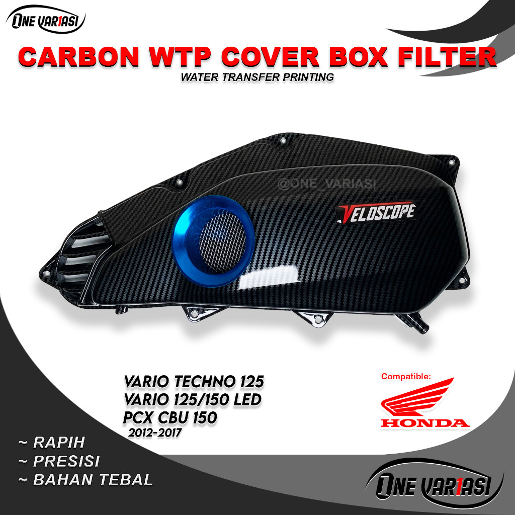 COVER TUTUP BOX FILTER CARBON VELOCITY VARIO 125 / TUTUP BOX FILTER VARIO 125 / VELOSCOPE CARBON VAR