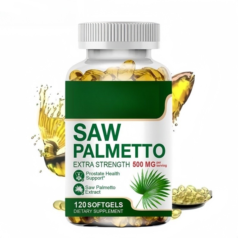 Saw Palmetto Capsules, Promoting Prostate Health and Hair Growth120pcs Kapsul Saw Palmetto, Meningka