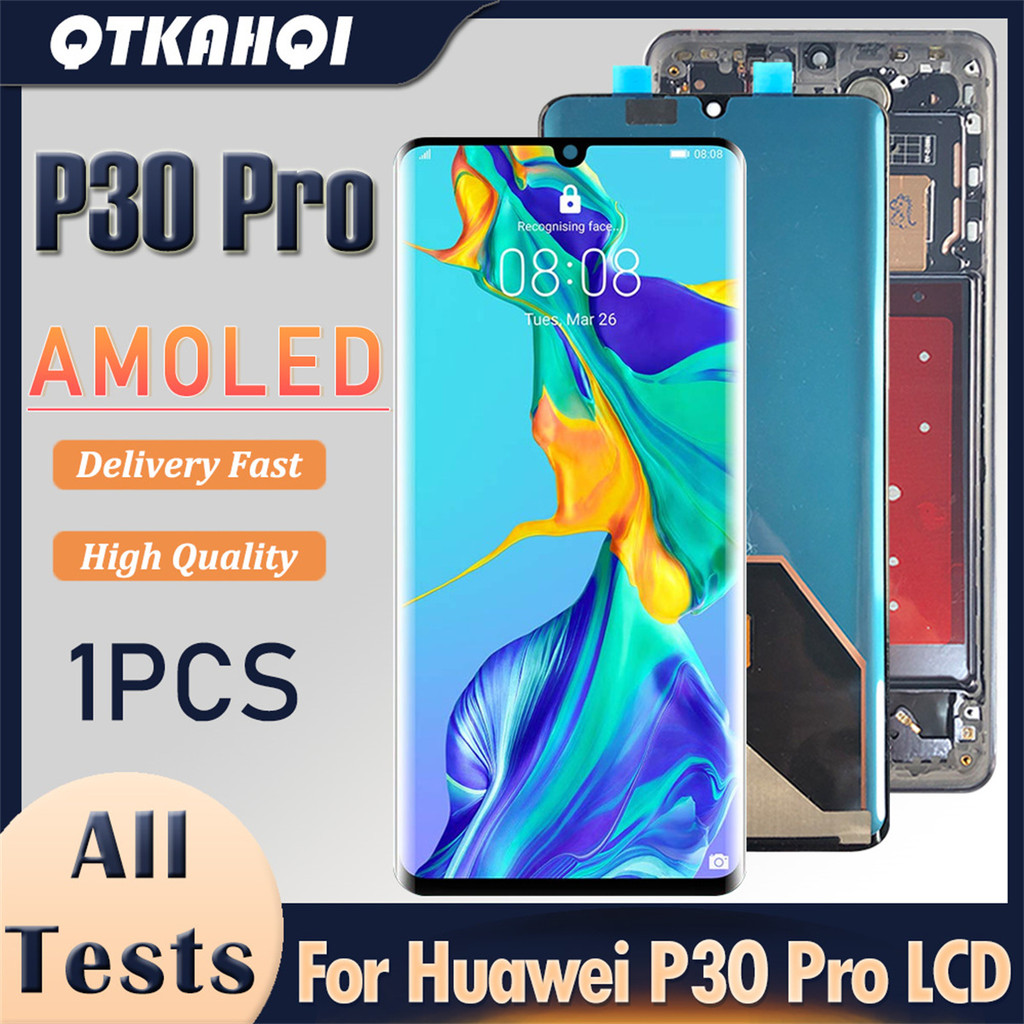 6.47" AMOLED LCD For Huawei P30 Pro LCD VOG-L09 splay With Frame Tou Screen gitizer Assembly For Hua