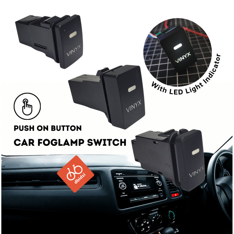 Saklar Lampu Foglamp Tembak Led Switch Push On Button Kabut Mobil