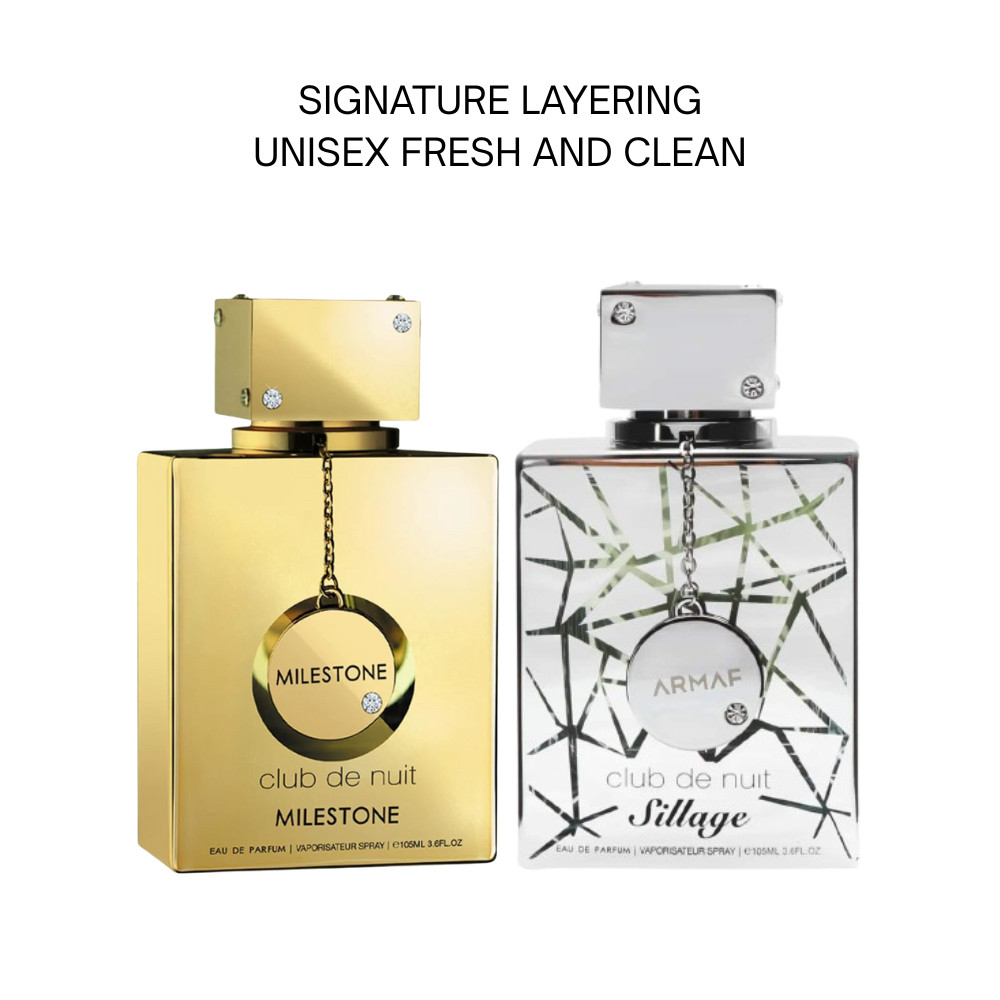 Armaf Club De Nuit Milestone & Sillage EDP 105ml Duo Bundle | Parfum Pria & Wanita | Fresh Elegan | 