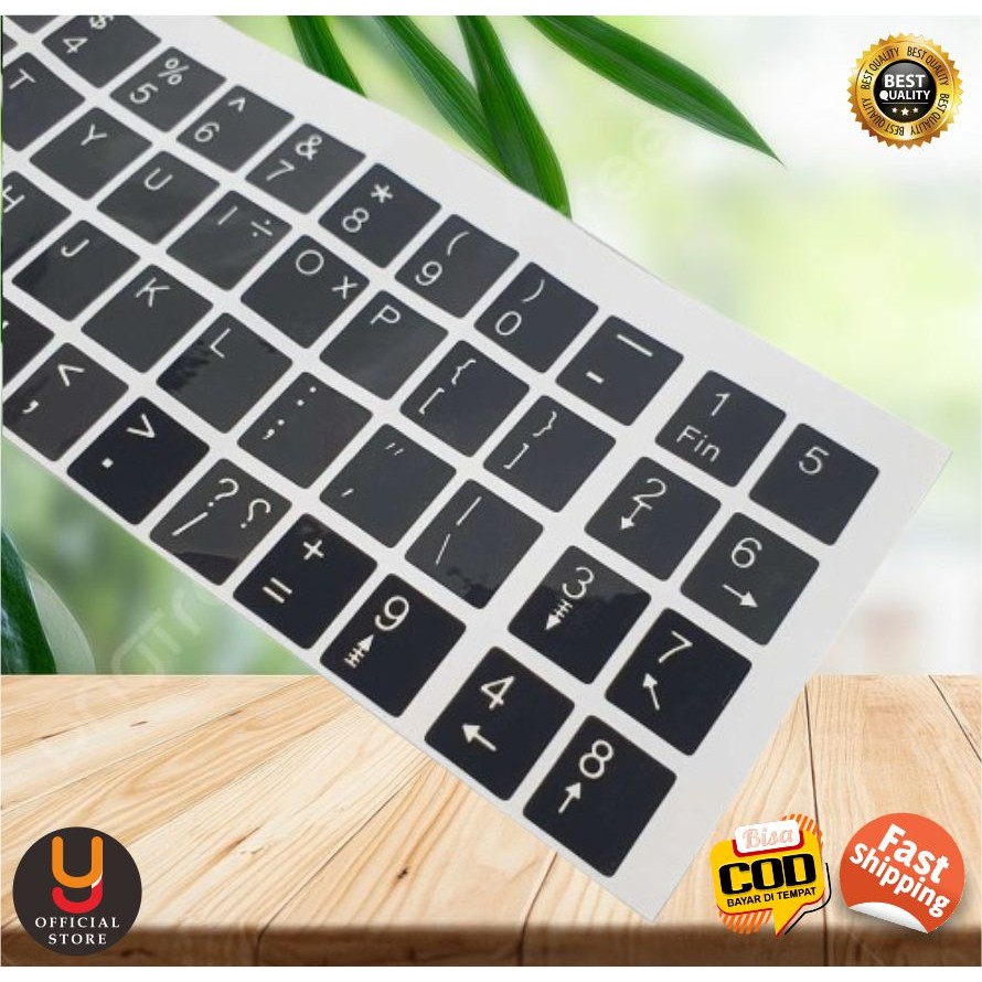 Keyboard Sticker Laptop dan Komputer Layout QWERTY