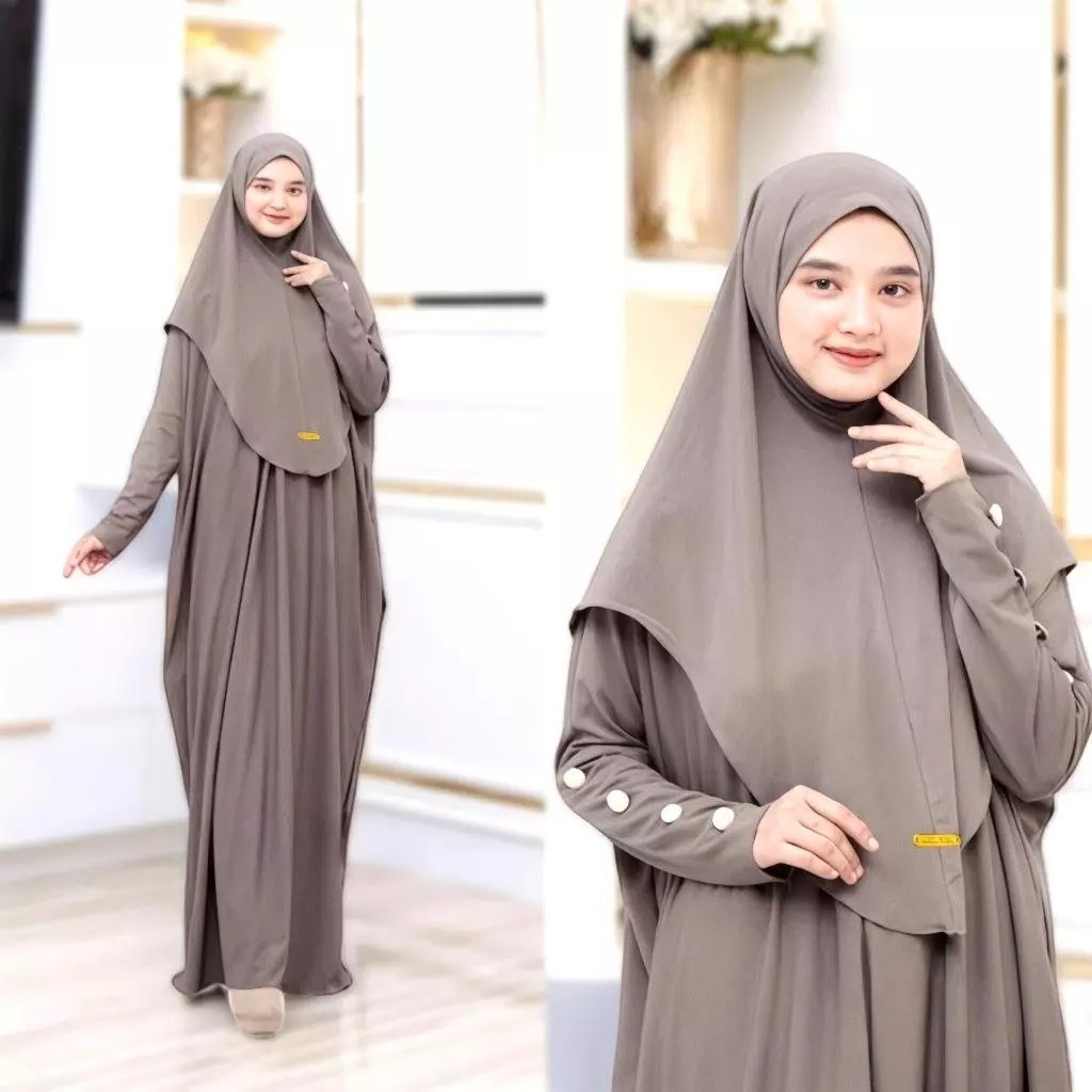 Gamis Mecca Abaya Set Kerudung Gamis Syar'i Umroh DailyTerbaru