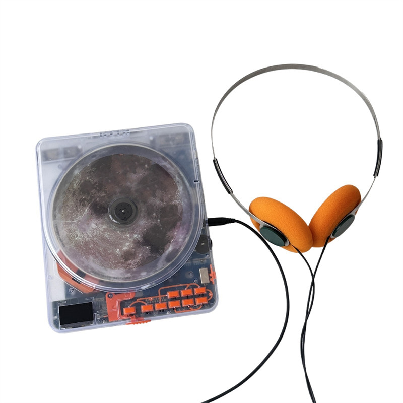 JABS-MP3 Player Portable Transparent CD Player English Learning Repeater CD Disc Album Music CD Play