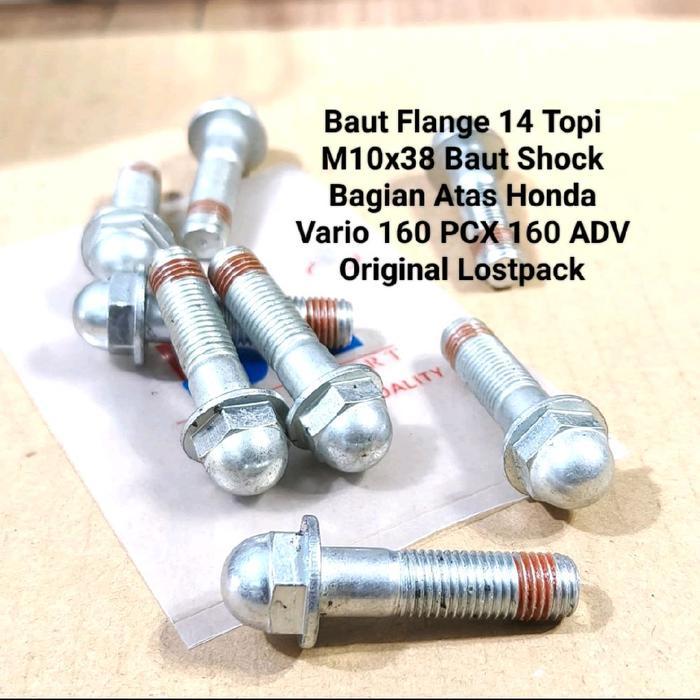 (2pcs) Baut Shock Sok Belakang Bagian Atas Honda Vario 160 PCX 160 ADV / Baut Flange kepala topi kun