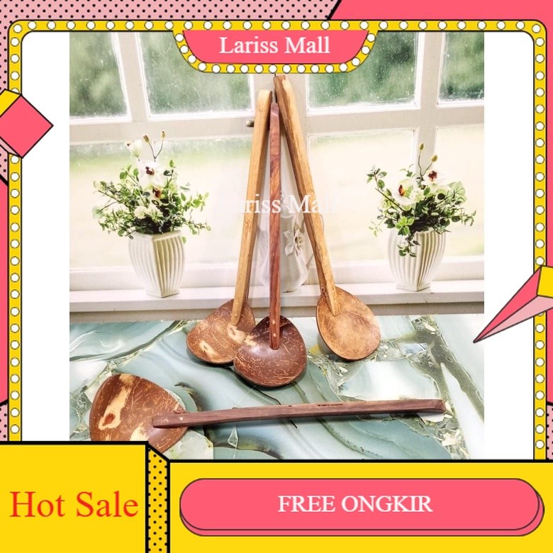 [ LARISS_MALL ] BISA COD IRUS KAYU | IRUS BATHOK KELAPA | IRUS SENDOK SAYUR KAYU | IRUS SAYUR | SEND