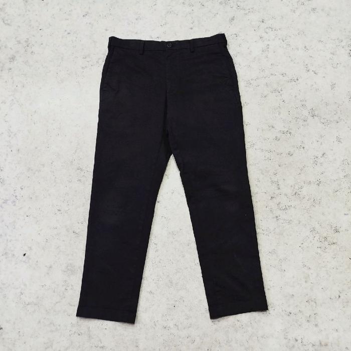 celana chinos UNIQLO Hitam celana panjang pria formal kerja bahan Stretch casual murah bagus