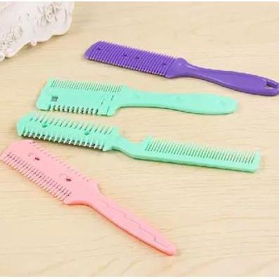 Sisir Pemotong / Penipis Rambut dengan Pisau Silet Tajam 2 Sisi