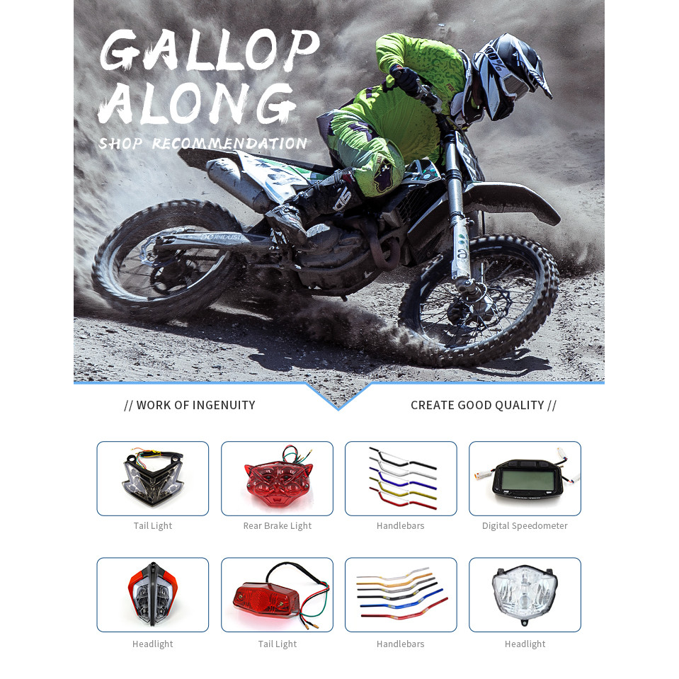 Universal Motorcycle Stop signal Taillight System Bulb Lens Tom Cart Rear Lights brake Tail Lamp For