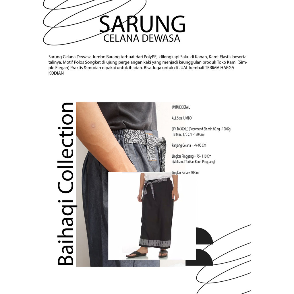 SARUNG CELANA PRIA DEWASA CELANA SARUNG PRIA DEWASA