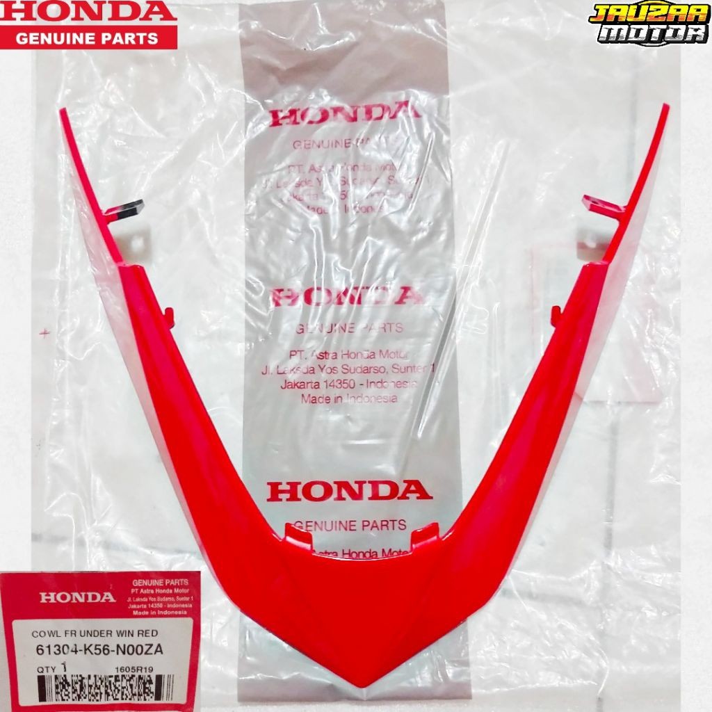 GARNIS COVER DAGU BAWAH LAMPU DEPAN SONIC 150 R MERAH 61304-K56-N00ZA ORIGINAL HONDA