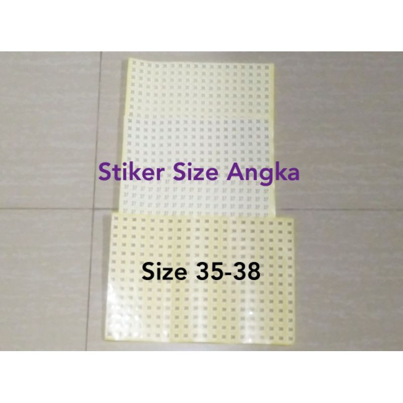 Stiker Tempel Size Angka 35-43
