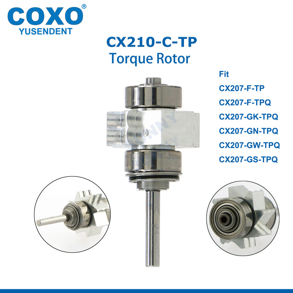 COXO CX207-F Dental LED Handpiece High Speed Handpiece E Generator Air Turbine 2/4 Holes Fit NSK KAV