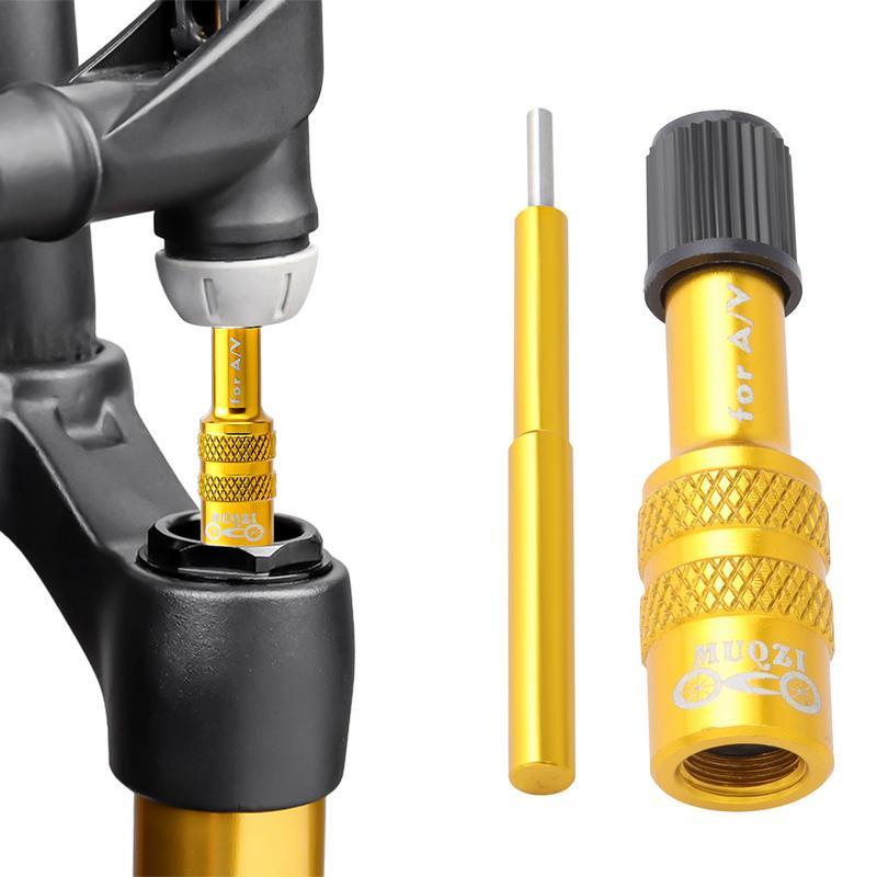 Bike Fork Srader Valve Adapter MTB Road Bicycle Air Fork Inflatable Valve Adapter MTB Road Bicycle F