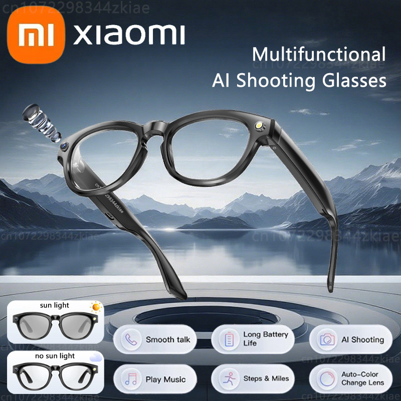 AI Smart Camera Glasses 200MP Bluetooth Smart Glasses Call Playing Music Object Recognition AI Trans