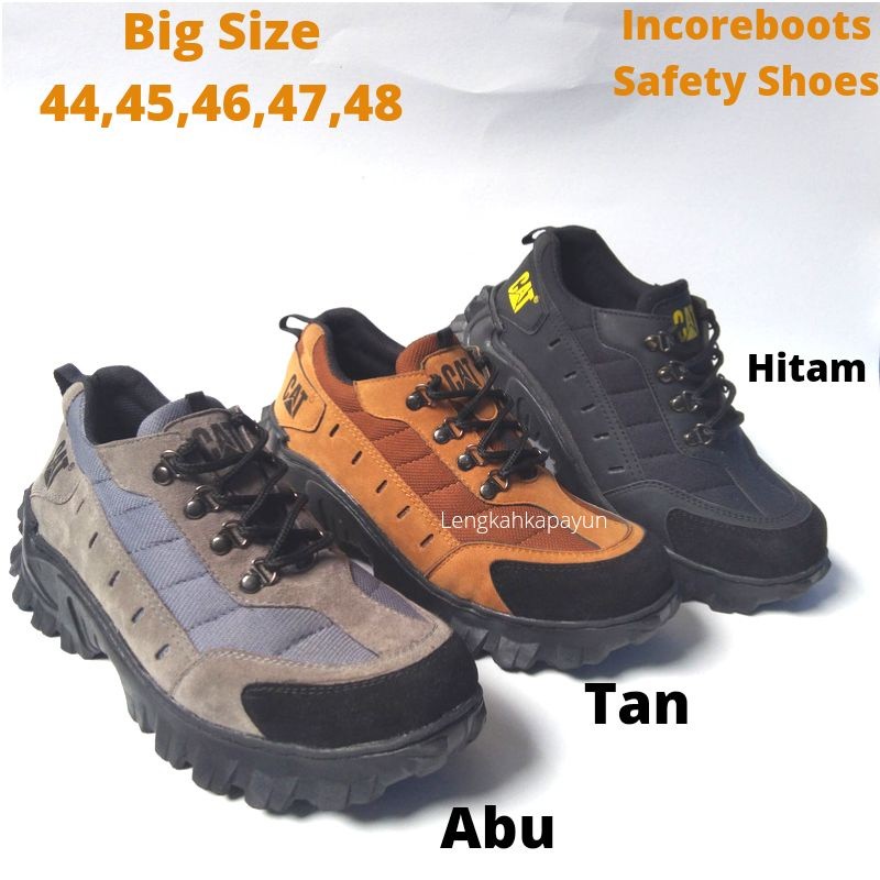 RAMADAN.ID Sepatu Safety Pria Big Size 44 45 46 47 48 Ukuran Jumbo Ujung Besi