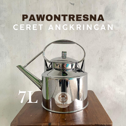 Ceret Angkringan Teko Air Bahan Stainless Steel Tebal Wadah Pemanas Air Wedangan Ukuran 7 Liter | Pa