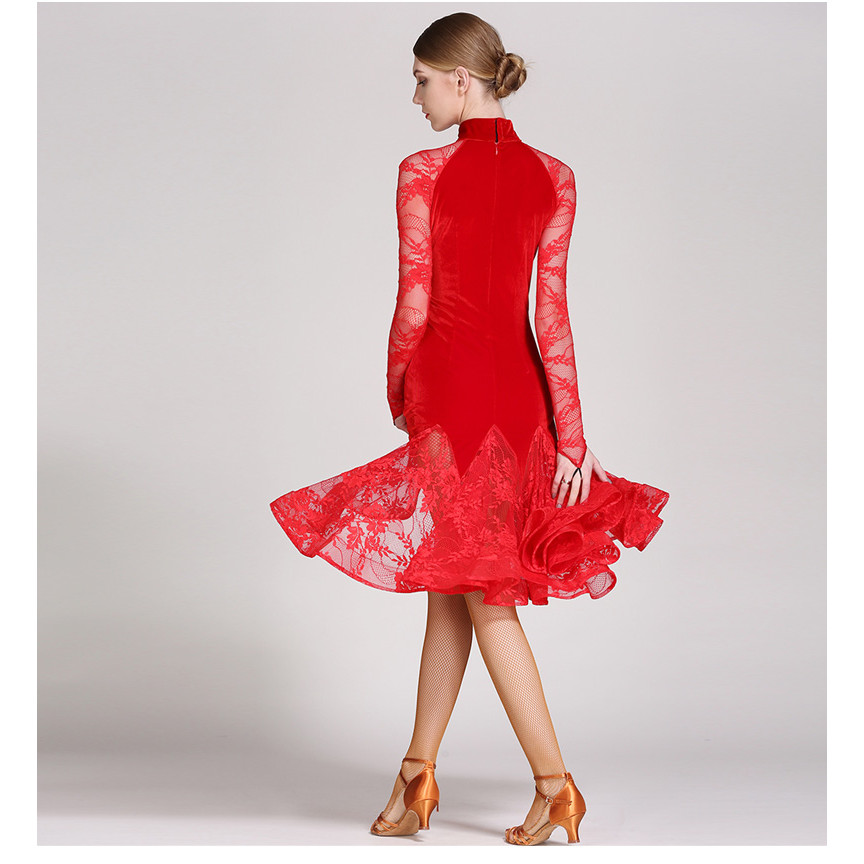 Latin Dance Dress Ballroom Dance Dress Regulation Clothing Adult Latin Dance Dress