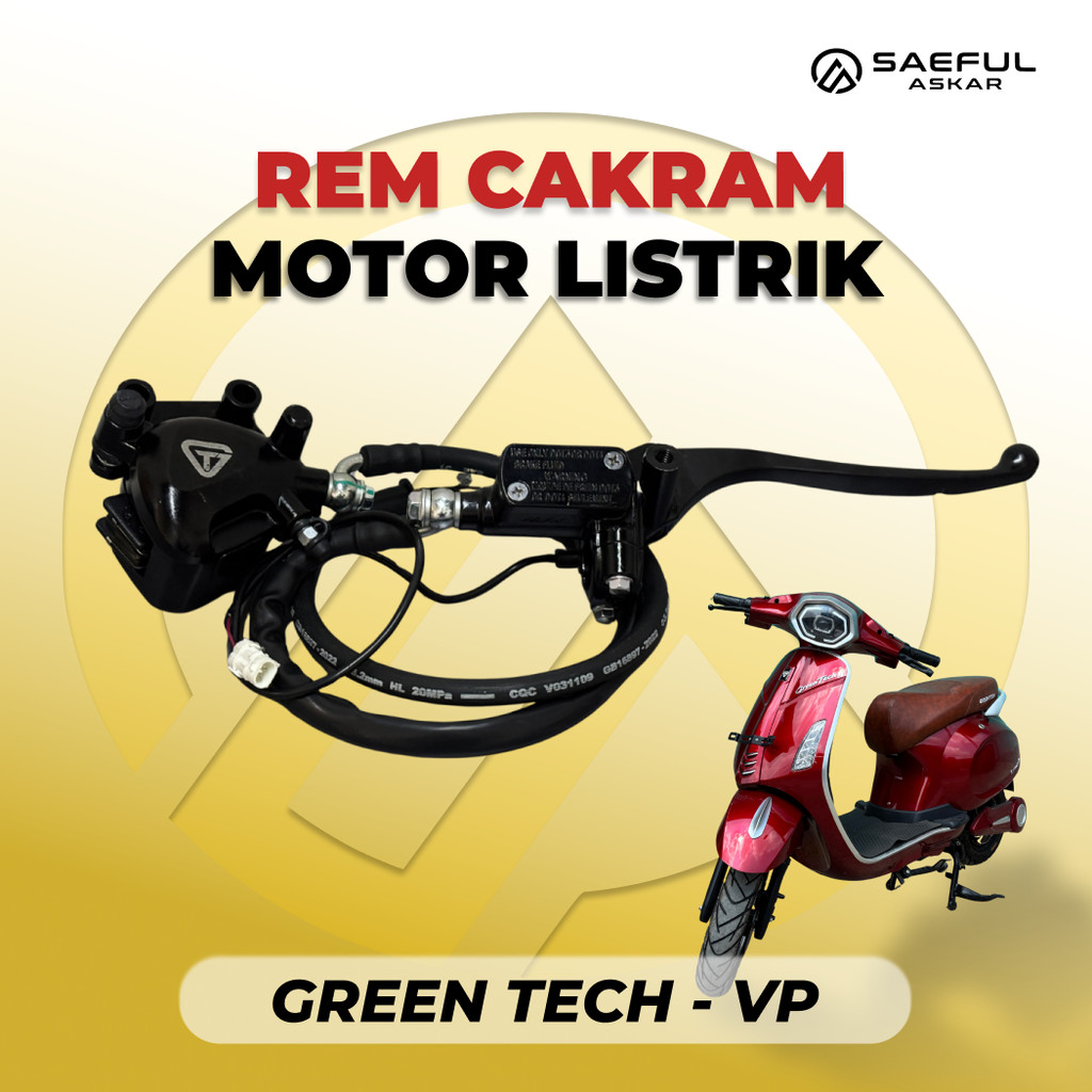 Set Rem Cakram Hidrolik Motor Listrik Asli Green Tech VP