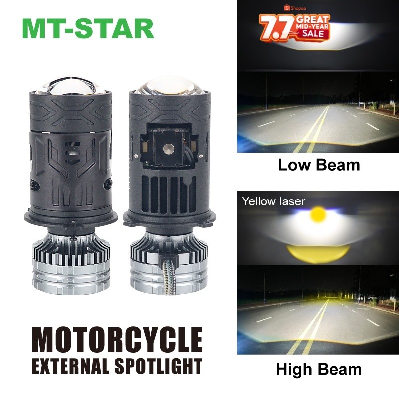 MT-STAR M300 PRO - Lampu utama Socket H4 LED Blue Lens