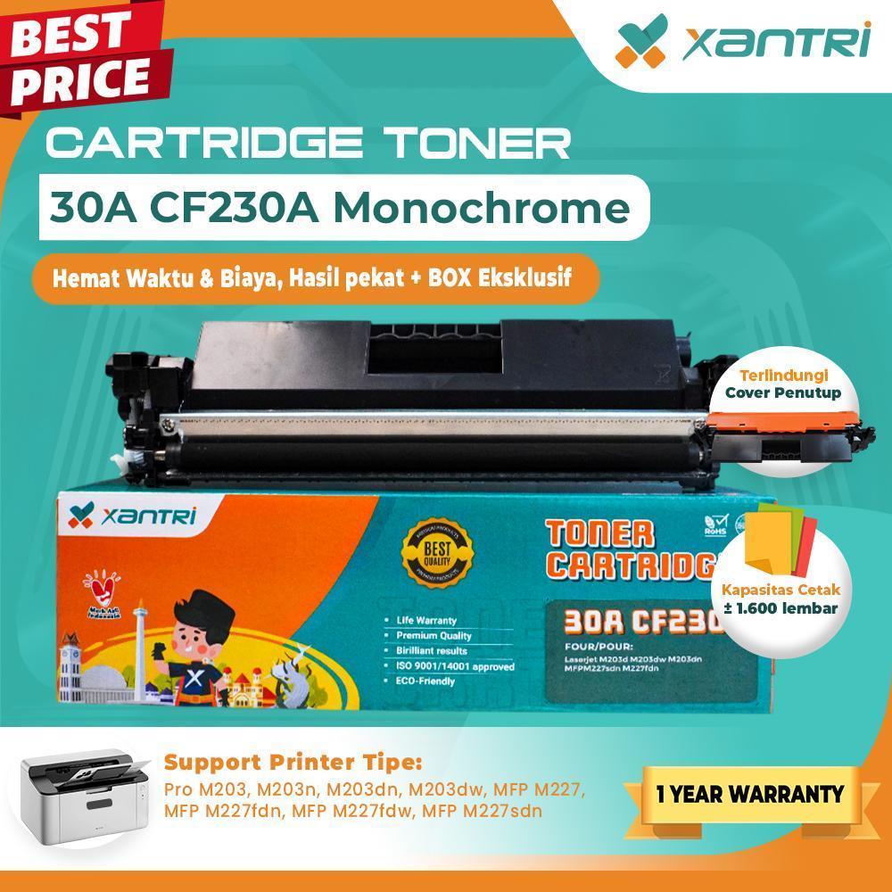 Cartridge Toner Xantri 30A CF230A Compatible Laserjet M203 M227 Black Chip