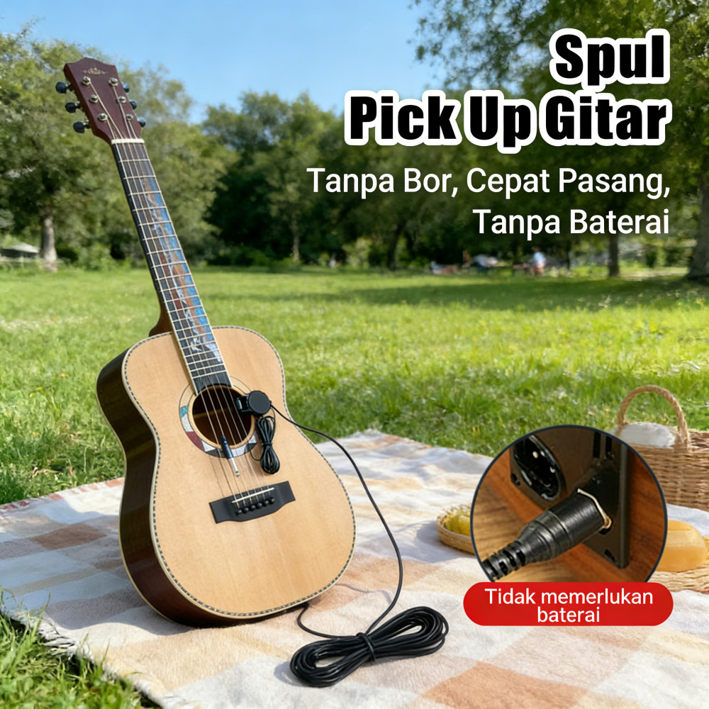 Pick-up pickup gitar akustik spul Clip-on Spul Akustik gitar tempel