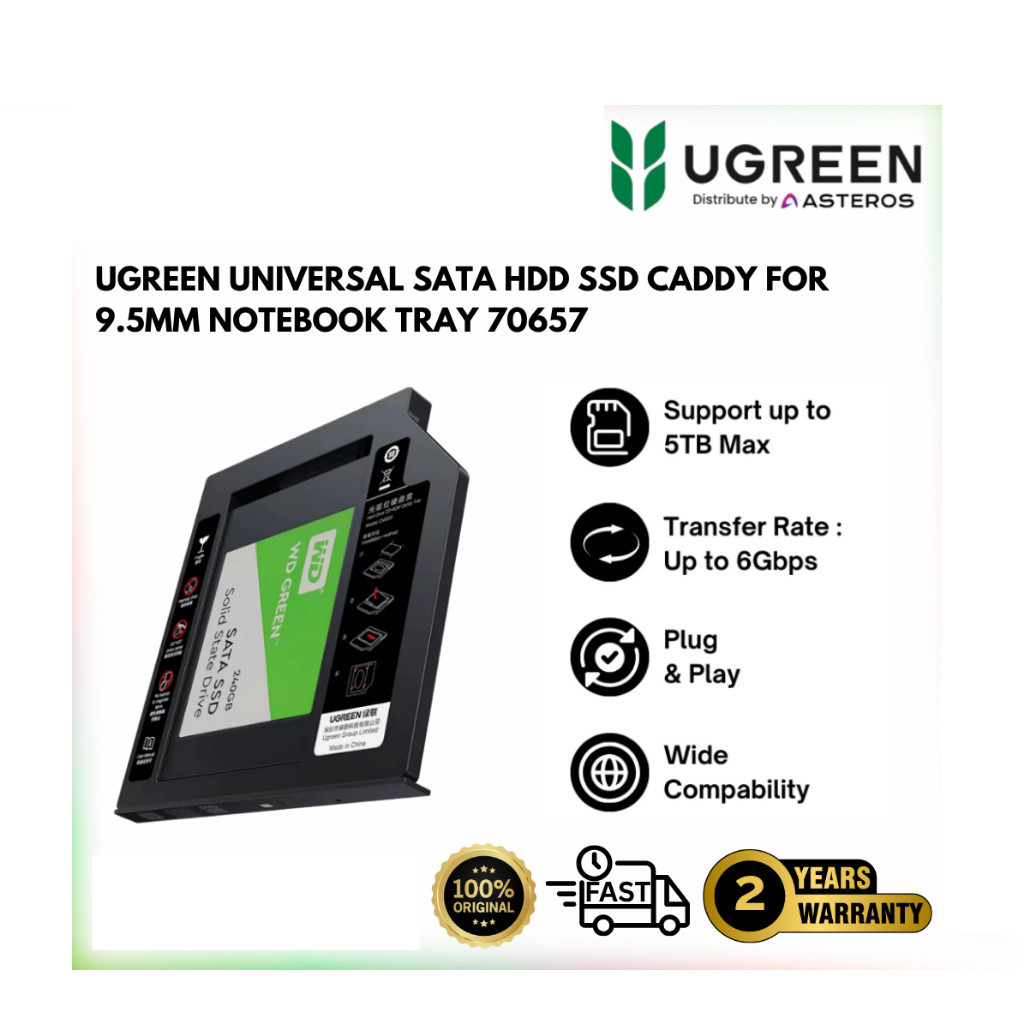 UGREEN HDD Caddy SATA 2.5" 9.5MM / 70657
