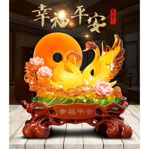 Pajangan Angsa Pajangan Angsa Kristal Pajangan Mewah Fengshui