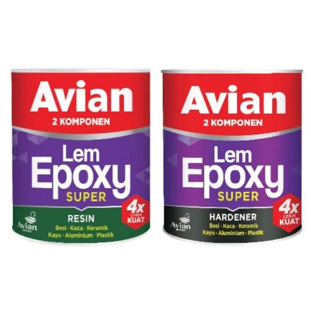 Lem Epoxy Avian 1.6 KG Set Resin Kayu Besi Kaca