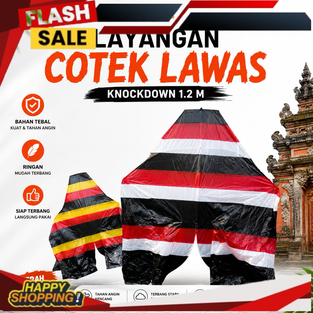 Cotek Lawas Knockdown 1,2 meter - Cotek Belolong Lawas - Cotek Lawas - Layangan Bebean TERLARIS 