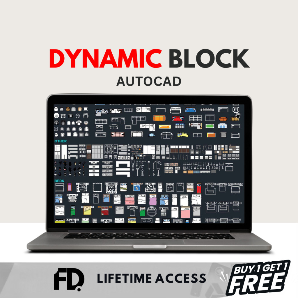 Kumpulan Dynamic Block AutoCAD Terlengkap (DWG) – Belajar Cepat Gambar Arsitek, Sipil & MEP
