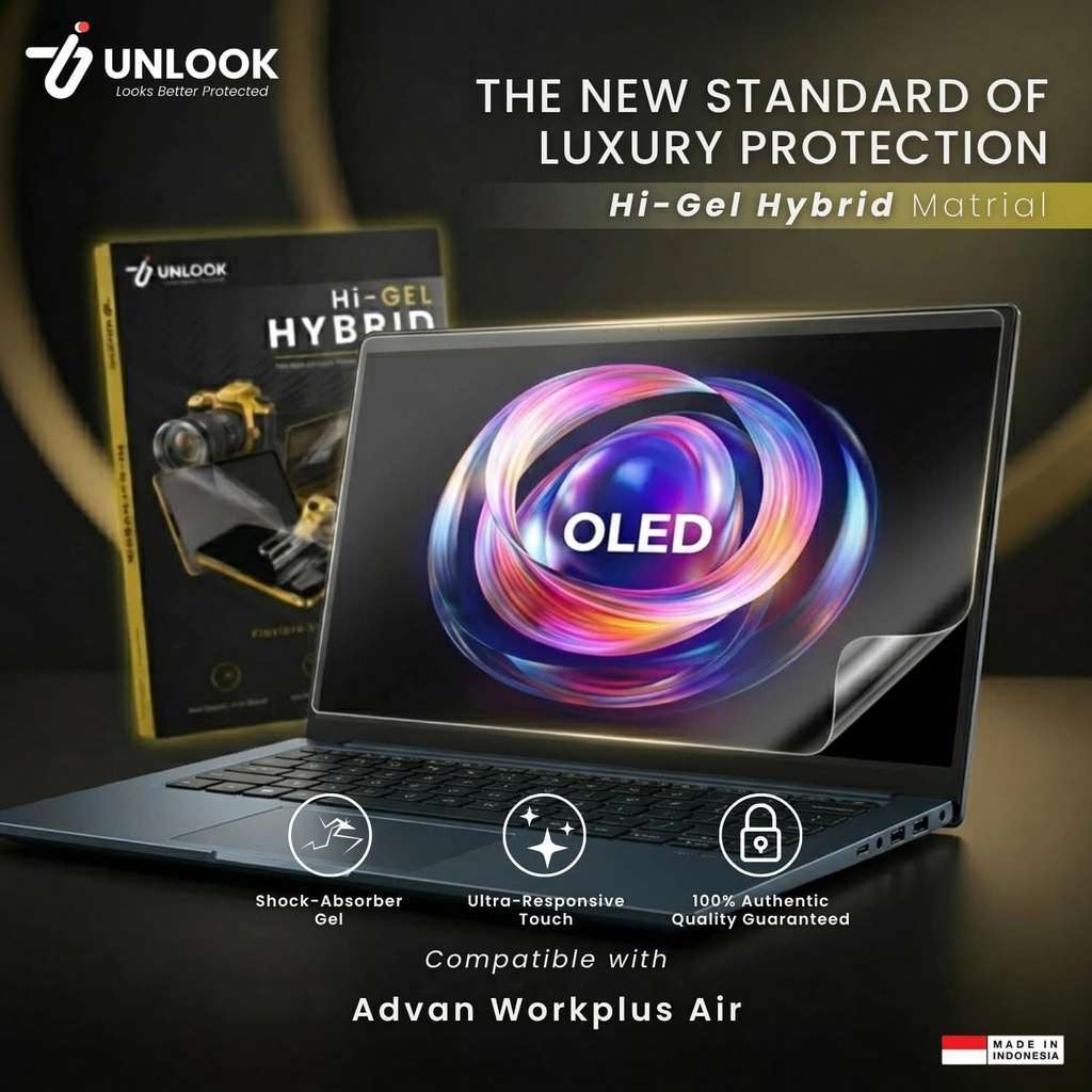 UNLOOK Hi-GEL HYBRID Hydrogel+ Hydro Film for Advan Workplus Air - Eye Protection Scratch Resistant 
