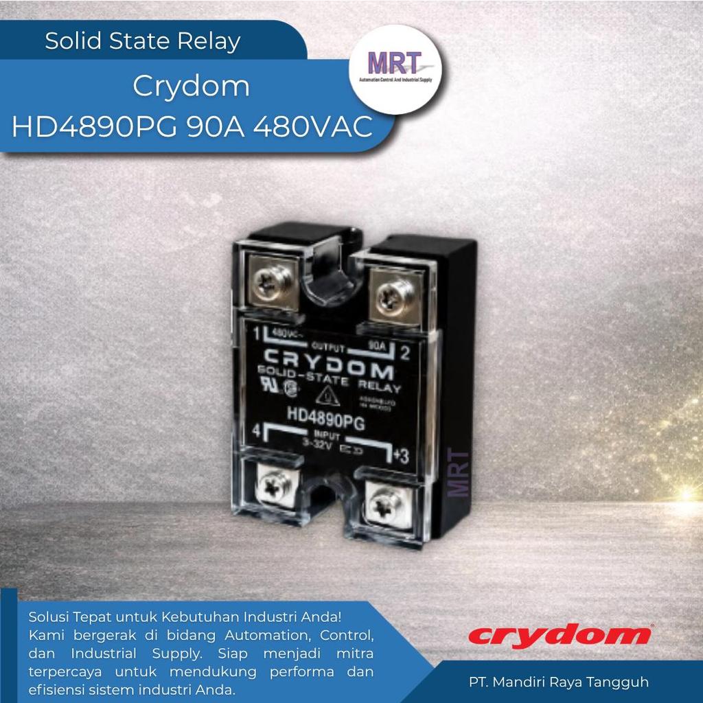 Solid State Relay SSR Crydom HD4890PG 90A 480VAC Original - Relay AC to DC Panel Mount Industri