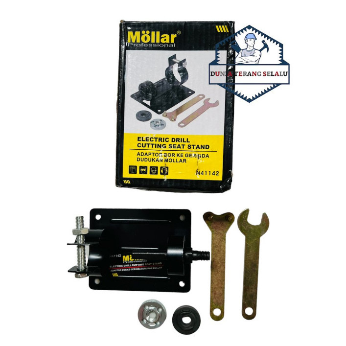 Adaptor Bor ke Gerinda Duduk MOLLAR 41142 - Dudukan Mesin Bor Listrik Jadi GerindaDuduk - Konverter 