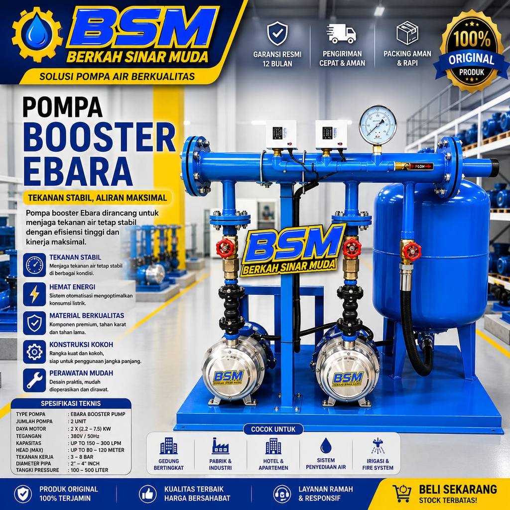 Booster pump Ebara 2 CDX 120/20/Paket Booster Pump Ebara 2 CDX 120/20