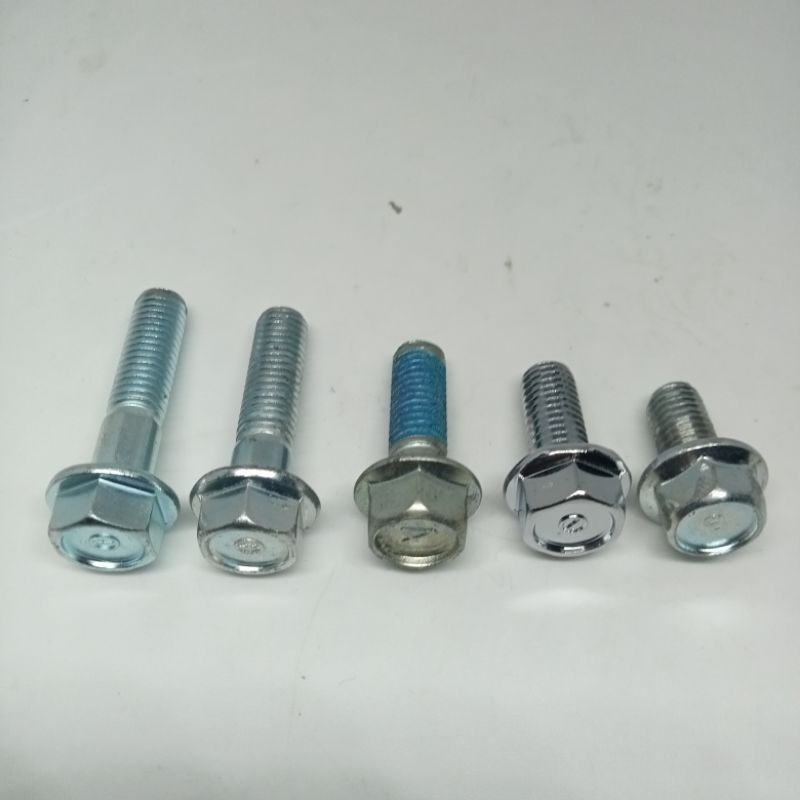 BOLT FLANGE BAUT 12, TOPI ORIGINAL M8×16 M8×20 m8×25 m8x30 m8x35 BAUD 12 ORIx MBS INDO GROSIR