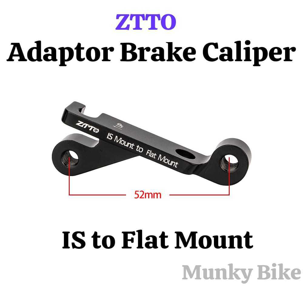 Foto Adaptor Brake Kaliper Rotor Rem IS to Flatmount 160 180 mm IS to FM frame fork IS to flat mount Sepeda