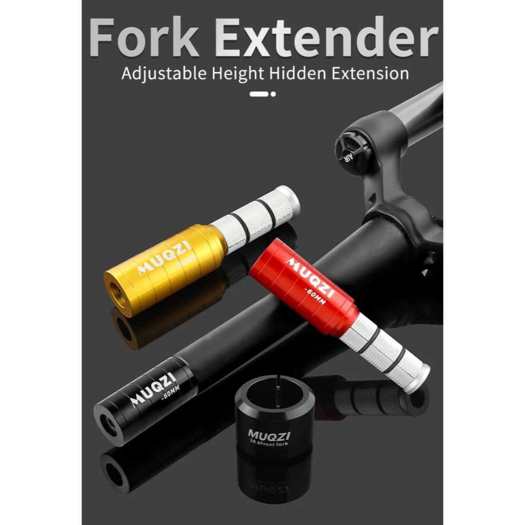 Foto Muqzi Peninggi Extender Adaptor Fork Riser Stem 60mm Oversize Sambungan Steertube stirtube 28.6mm