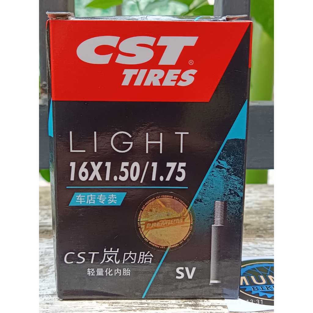 Foto Ban Dalam CST Inner Tire 16 x 1.50/1.75 Pentil Schrader Besar Valve Premium Butyl Rubber sepeda