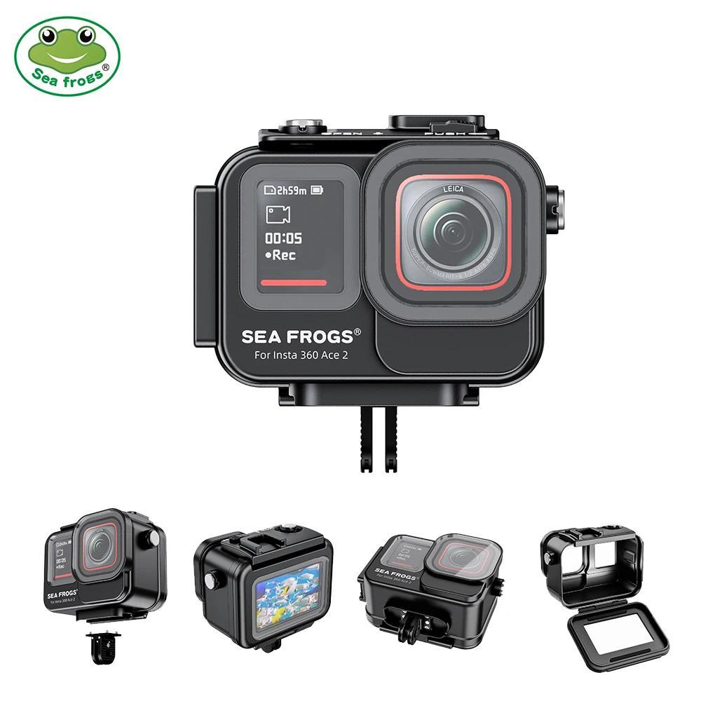 Seafrogs 60m Aluminum Alloy Waterproof Case Diving Housing for Insta 360 ACE 2/360 Compatible with V
