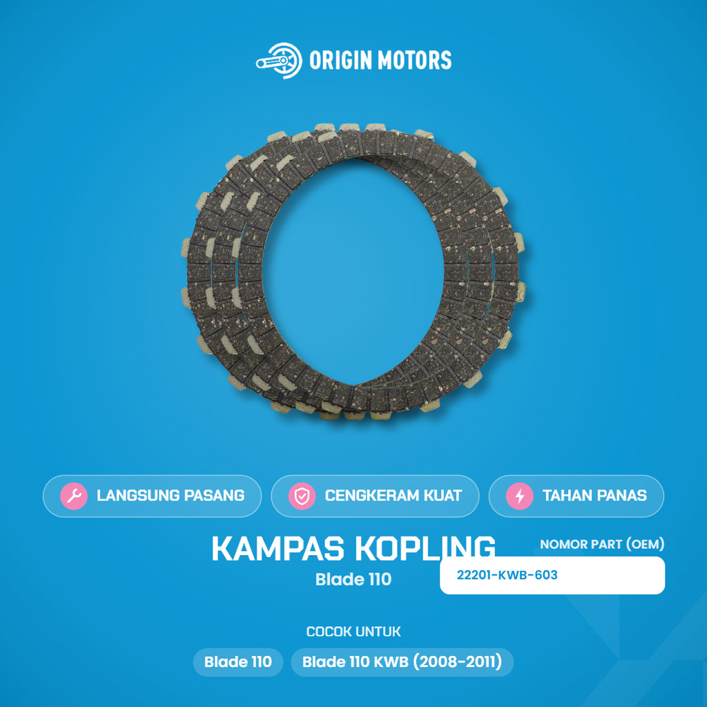 NOXPIT Kampas Kopling Blade 110 Blade 110 KWB 22201-KWB-603